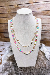 Colorful Beaded Stacked Necklace