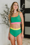 Fiji Color Block Swim Bottoms