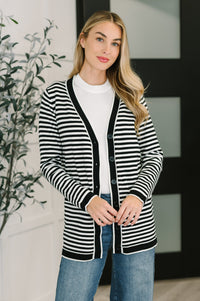 Finagle Your Way Striped Cardigan