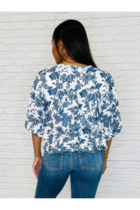 Frill Me With Sunshine in Ivory and Navy