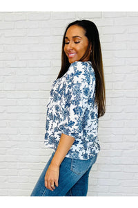 Frill Me With Sunshine in Ivory and Navy