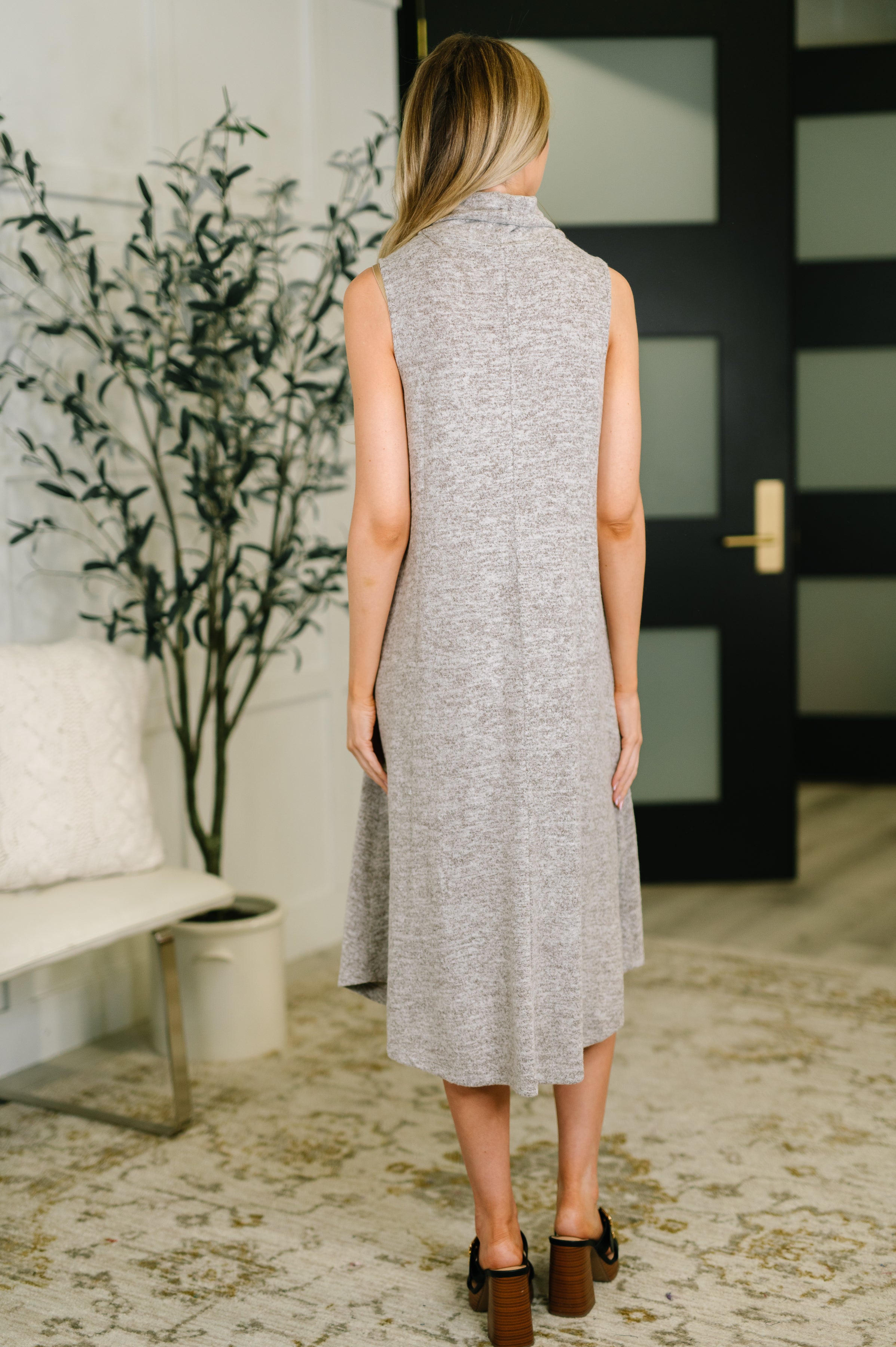 Glam Dress and Cardigan Set in Chocolate