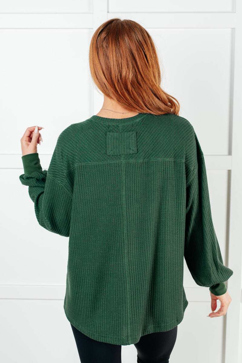 Good Things Are Coming V-Neck Top in Green