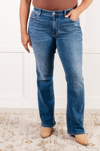 Hannah Mid Rise Thermal Bootcut Jeans