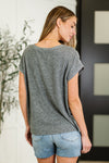 Heathered Harmony Basic Tee in Black