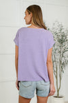 Heathered Harmony Basic Tee in Lavender