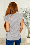 Heavily Invested Striped Ruffle Detail Top