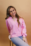 Penny Pink Long Sleeve Knit Top