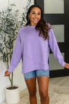 It's The Little Things Relaxed Scuba Pullover in Lavender
