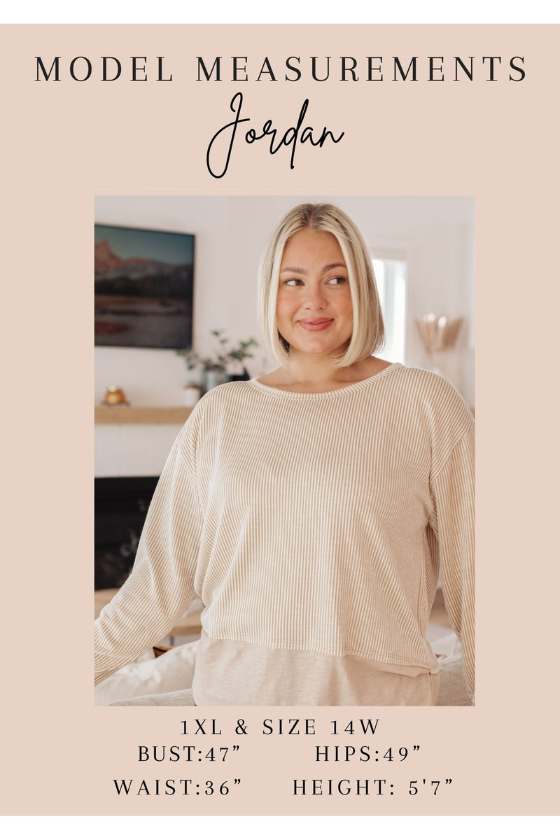 Up For Anything V-Neck Blouse in Taupe