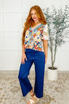 Less Concerned V-Neck Floral Blouse