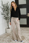 Lounge Line Wide Leg Sweats in Ash Mocha