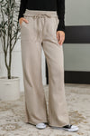 Lounge Line Wide Leg Sweats in Ash Mocha