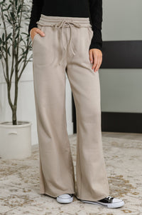 Lounge Line Wide Leg Sweats in Ash Mocha