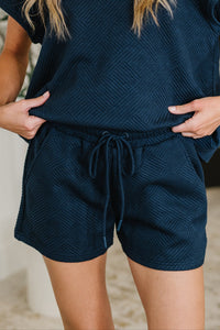 Love on the Loose Quilted Bottoms in Navy