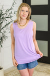 Mellow Muse Relaxed Knit Tank in Lilac
