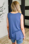 Mellow Muse Relaxed Knit Tank in Navy