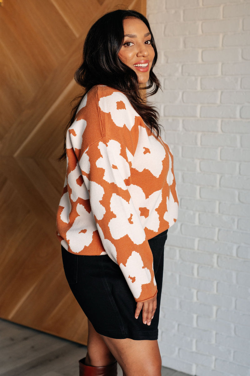 Patches of Flowers Floral Sweater