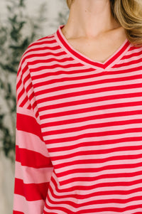 Rhythm & Rows V-Neck Drop Shoulder Pullover