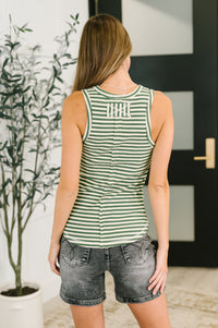 Snaccident Waiting to Happen Scooped Neck Tank in Green