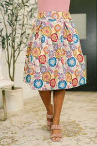 Sound Mind Floral Midi Skirt