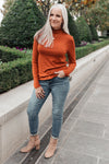 Stylin Girl Turtleneck in Rust