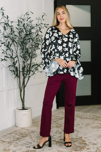 Time and Time Again Floral Blouse