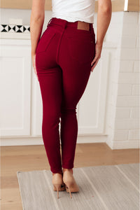 Wanda High Rise Tummy Control Skinny Jeans Scarlet