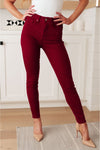 Wanda High Rise Tummy Control Skinny Jeans Scarlet