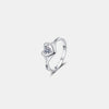 Moissanite Heart 925 Sterling Silver Ring