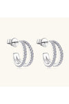 Moissanite 925 Sterling Silver C-Hoop Earrings