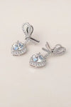 2 Carat Moissanite 925 Sterling Silver Heart Earrings