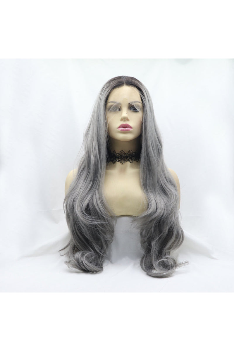 13*3" Lace Front Wigs Synthetic Long Wavy 24" 130% Density