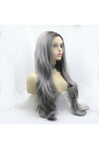 13*3" Lace Front Wigs Synthetic Long Wavy 24" 130% Density