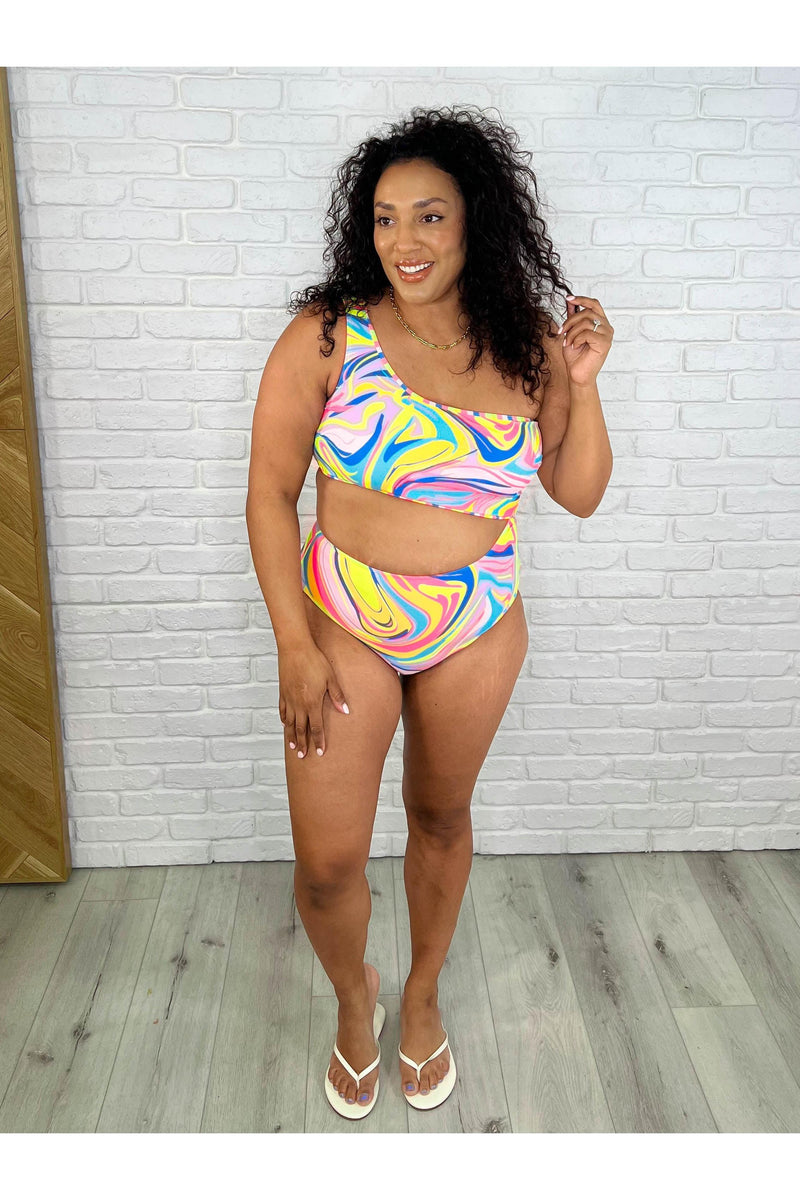 Corfu Marble Cutout Swimsuit