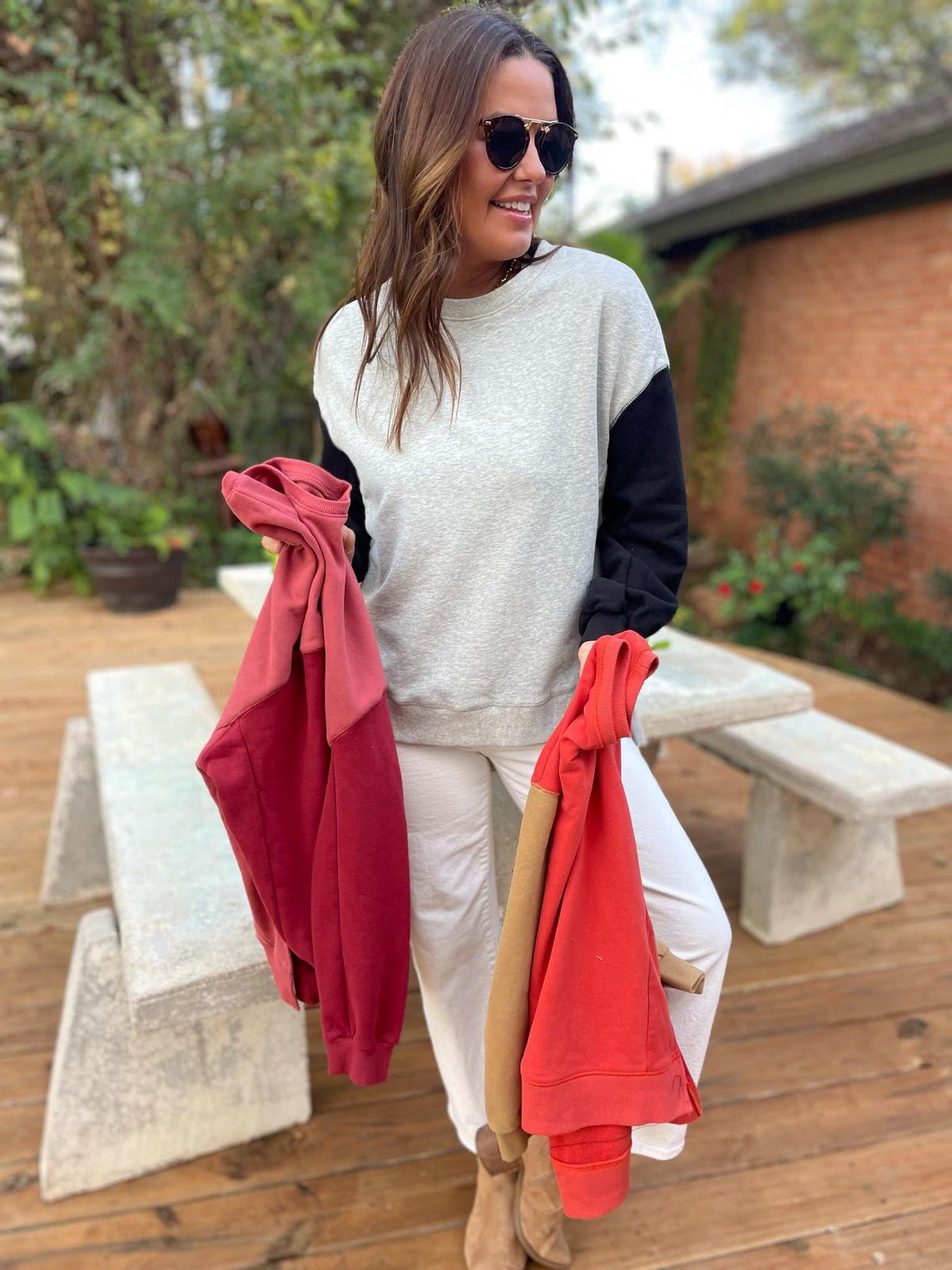 Scottie Two Tone Sweatshirt in Three Colors