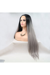 13*3" Lace Front Wigs Synthetic Long Straight 24" 130% Density