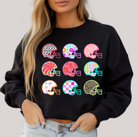 Girly Neon Helmets in Black Sweatshirt