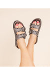 Intertwine Dual Woven Strap Slide in Pewter