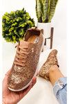 Mayo Glitter Sneaker in Rose Gold