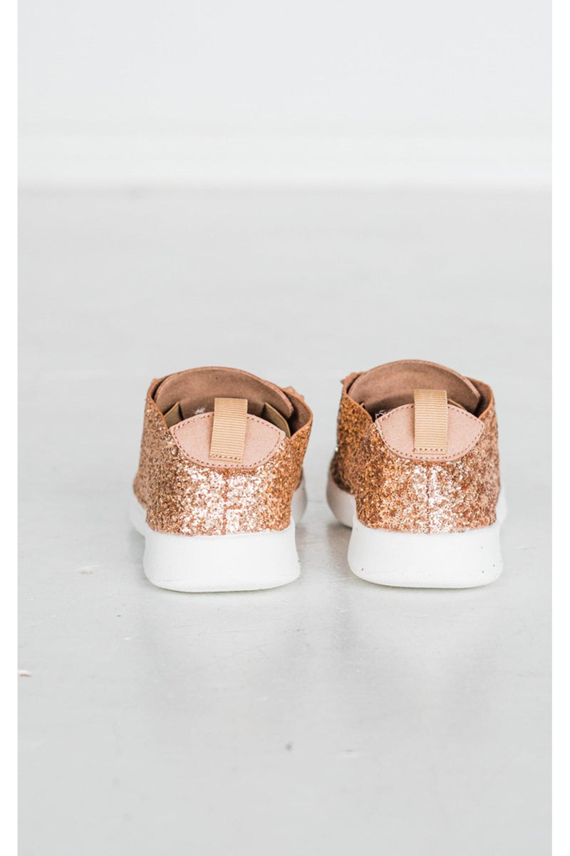 Mayo Glitter Sneaker in Rose Gold