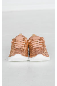 Mayo Glitter Sneaker in Rose Gold