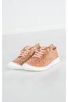 Mayo Glitter Sneaker in Rose Gold
