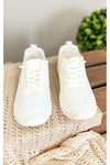 Mayo Glitter Sneakers in White