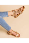 River Dance Woven Sandal in Champagne
