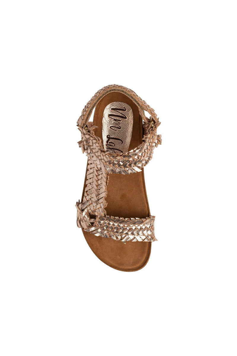 River Dance Woven Sandal in Champagne