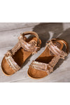 River Dance Woven Sandal in Champagne