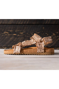 River Dance Woven Sandal in Champagne