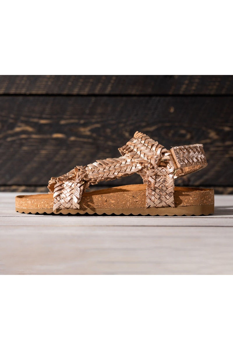 River Dance Woven Sandal in Champagne