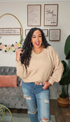 Shoulder Floral Button Knit Sweater